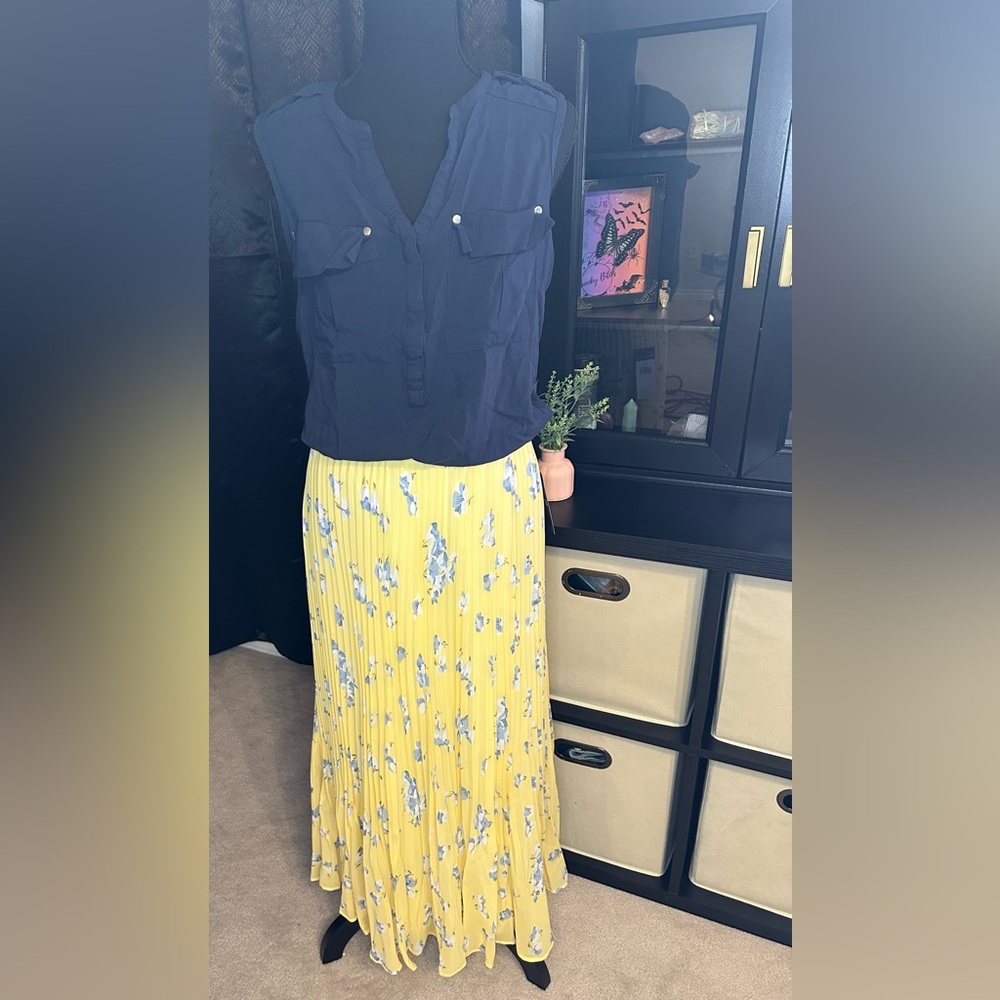 Chaps Spring Yellow Skirt